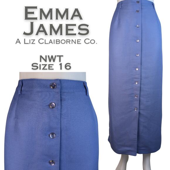 Emma James Liz Claiborne Dresses & Skirts - Emma James Blue Maxi Skirt